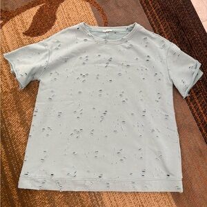 Distressed Light Green Tee